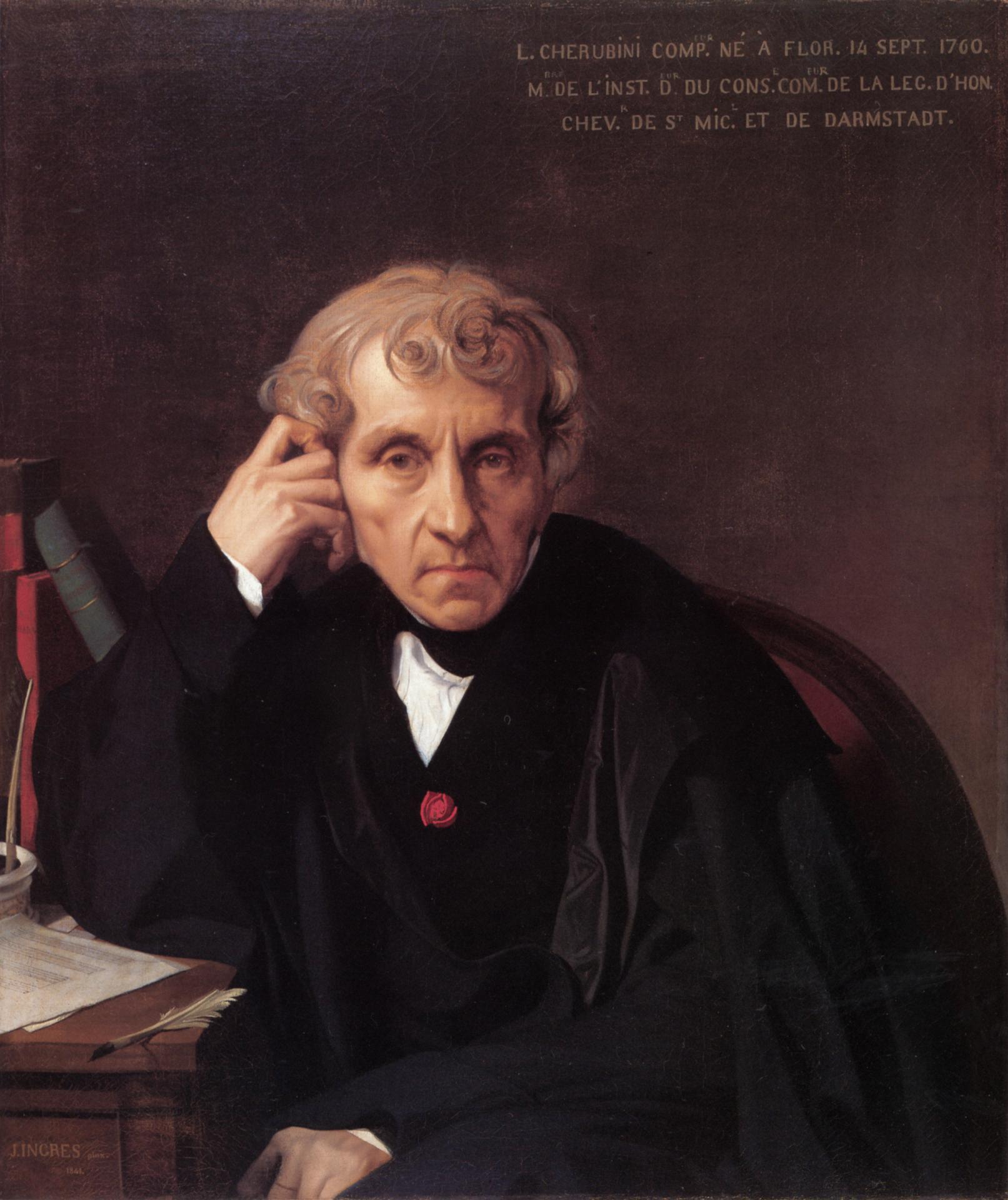 Luigi cherubini par ingres