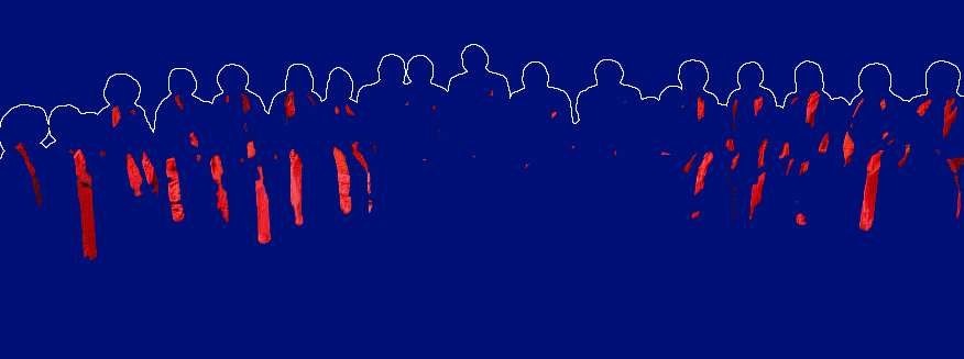 Silhouettes bleues